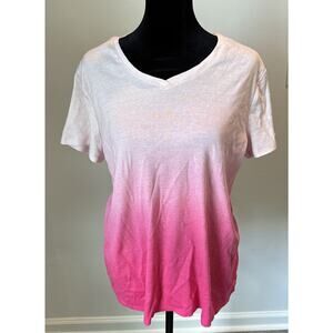 Womens Croft & Barrow The Classic Tee XL Pink Ombré Good Condition